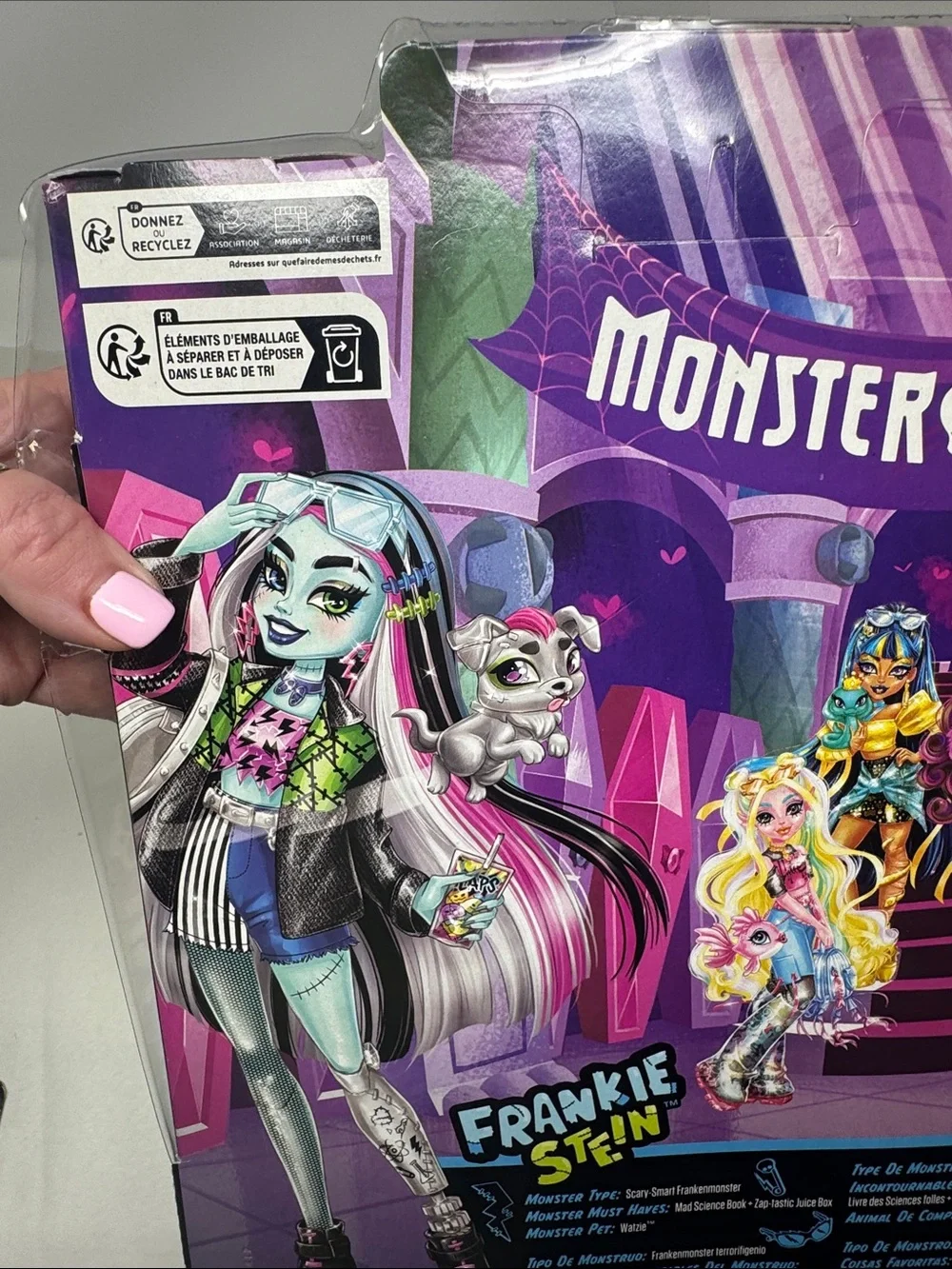 MATTEL MONSTER HIGH FRANKIE STEIN WATZIE DOLL FIGURINE